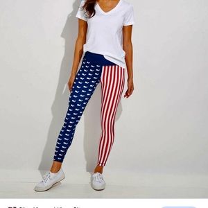 4th JULY! Vineyard Vines - Americana Flag Print Leggings